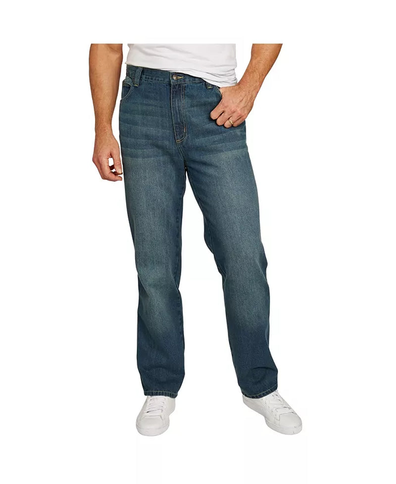 Big & Tall by Kingsize Loose-Fit Side Elastic 5-Pocket Jeans
