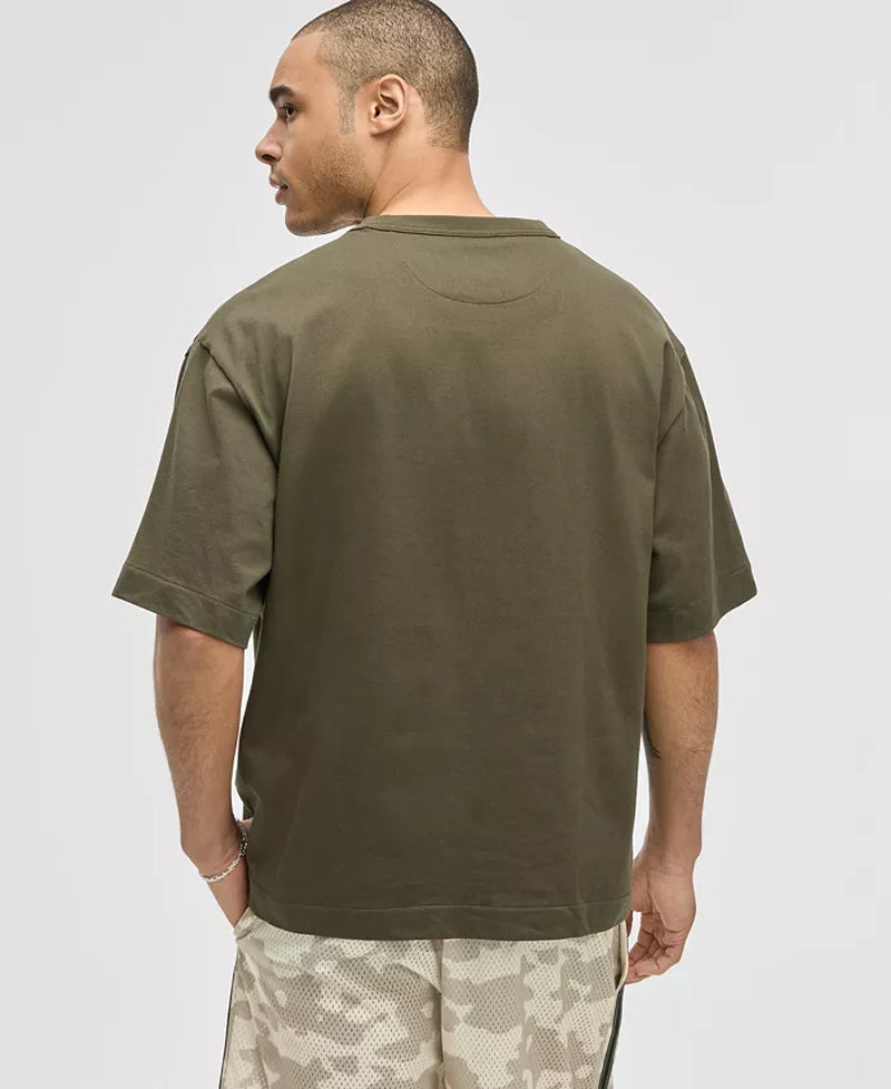 Men'S Short-Sleeve Relaxed-Fit Mixed Media T-Shirt, Exclusively at Macy'S